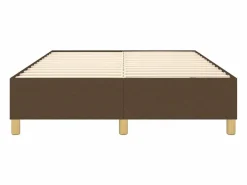 Clicnbuy Somier - 140X190Cm|Estructura de cama box spring tela marrón 140x190 cm