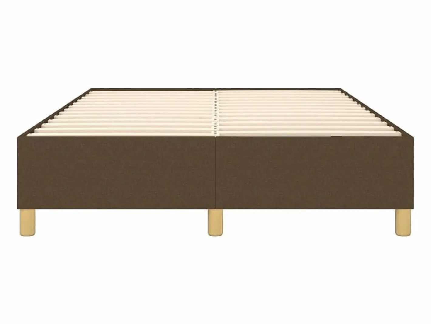 Clicnbuy Somier - 140X190Cm|Estructura de cama box spring tela marrón 140x190 cm