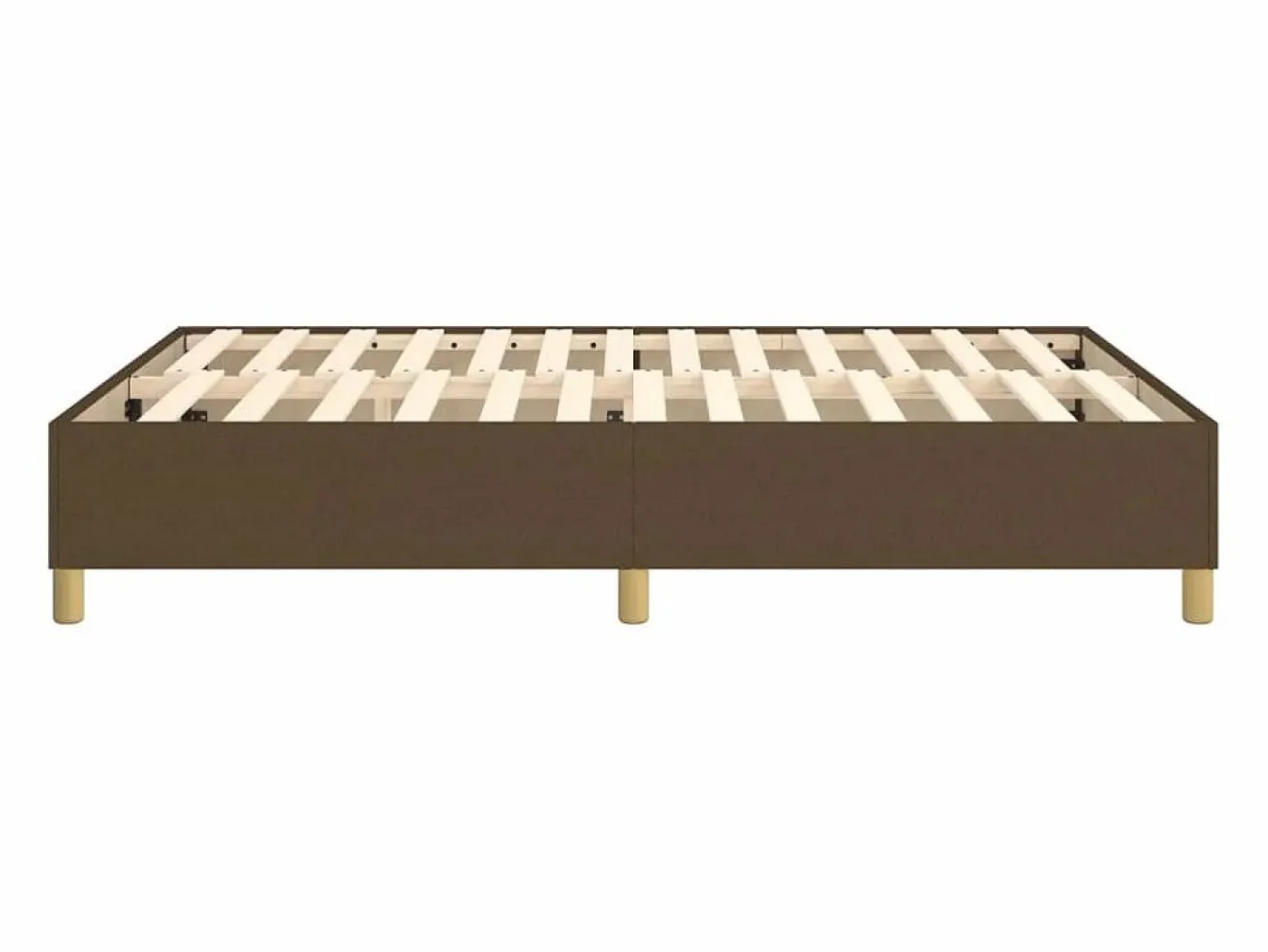 Clicnbuy Somier - 140X190Cm|Estructura de cama box spring tela marrón 140x190 cm
