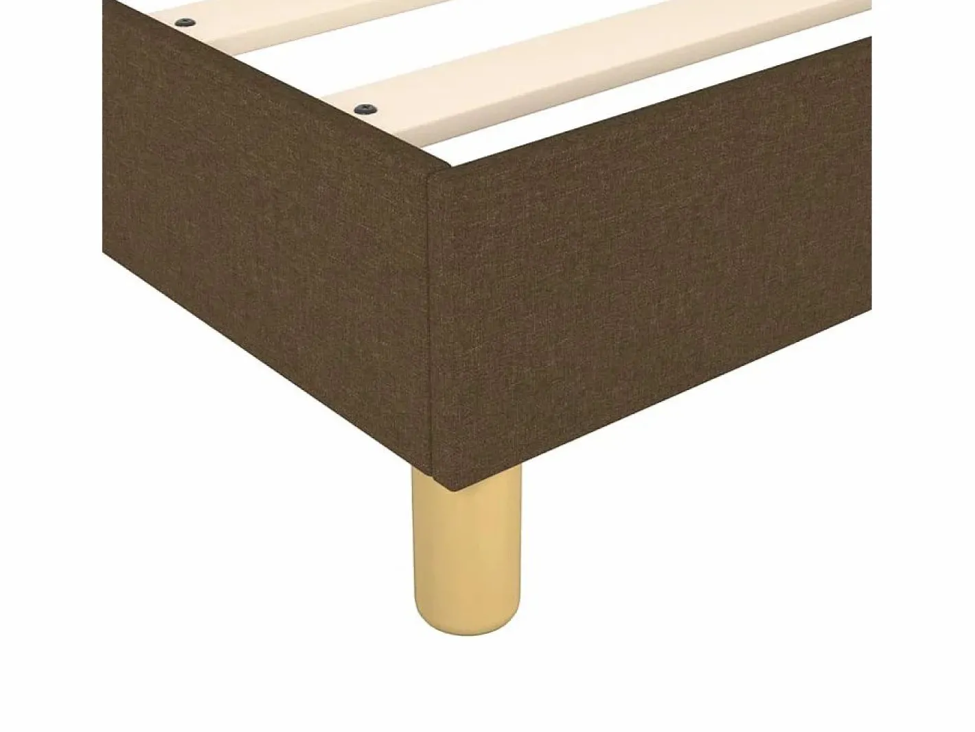 Clicnbuy Somier - 140X190Cm|Estructura de cama box spring tela marrón 140x190 cm