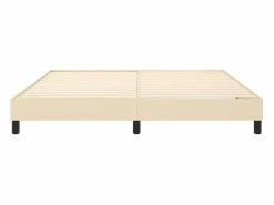 Clicnbuy Somier - 160X200Cm|Estructura de cama box spring tela color crema 160x200 cm