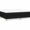 Estructura de cama box spring tela negro 180x200 cm^Clicnbuy Clearance