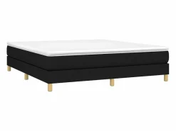 Estructura de cama box spring tela negro 180x200 cm^Clicnbuy Clearance