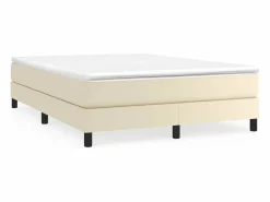 Clicnbuy Somier Tapizado|Somier - 140X190Cm|Estructura de cama box spring cuero sintético 140x190 cm