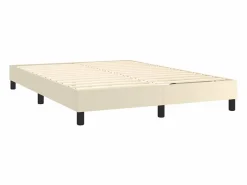 Clicnbuy Somier Tapizado|Somier - 140X190Cm|Estructura de cama box spring cuero sintético 140x190 cm