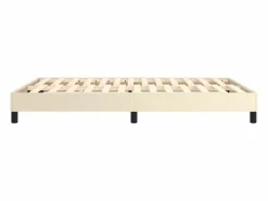 Clicnbuy Somier Tapizado|Somier - 140X190Cm|Estructura de cama box spring cuero sintético 140x190 cm