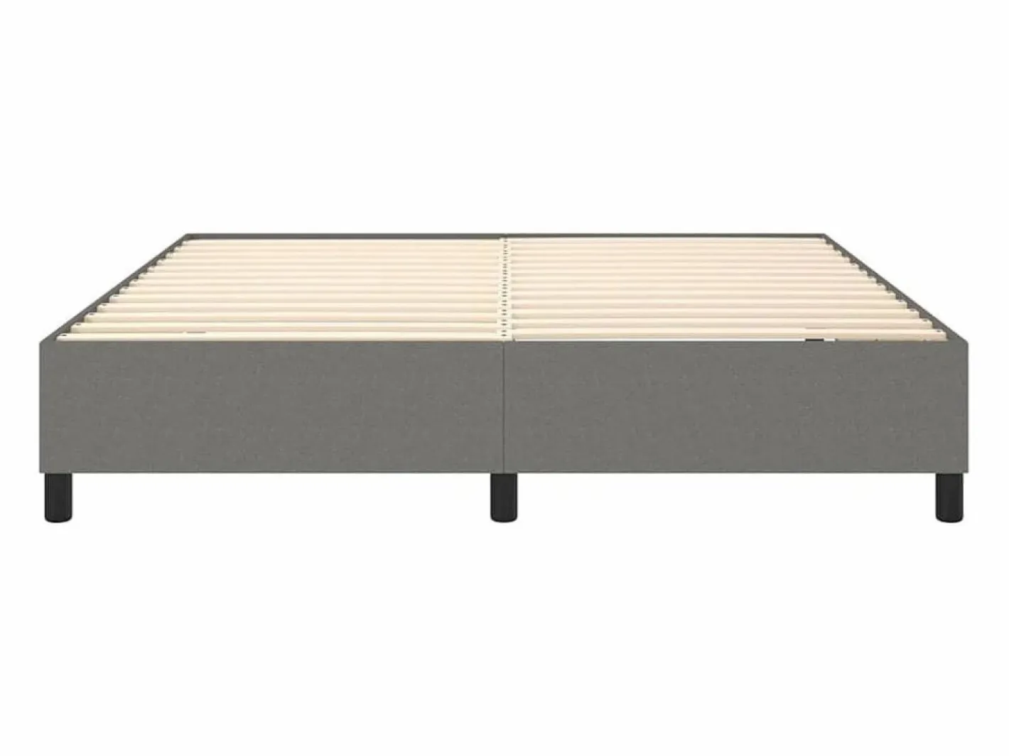 Estructura de cama box spring tela gris oscuro 160x200 cm^Clicnbuy Sale