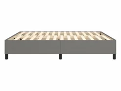 Estructura de cama box spring tela gris oscuro 160x200 cm^Clicnbuy Sale