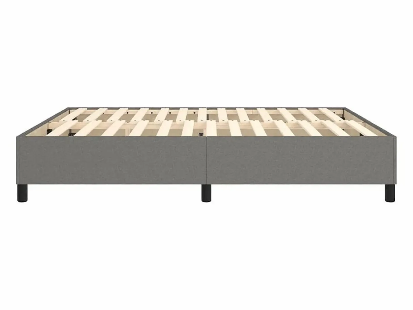Estructura de cama box spring tela gris oscuro 160x200 cm^Clicnbuy Sale