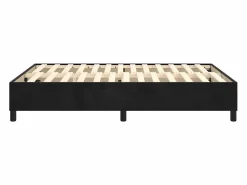 Clicnbuy Somier - 140X190Cm|Estructura de cama box spring terciopelo negro 140x190 cm