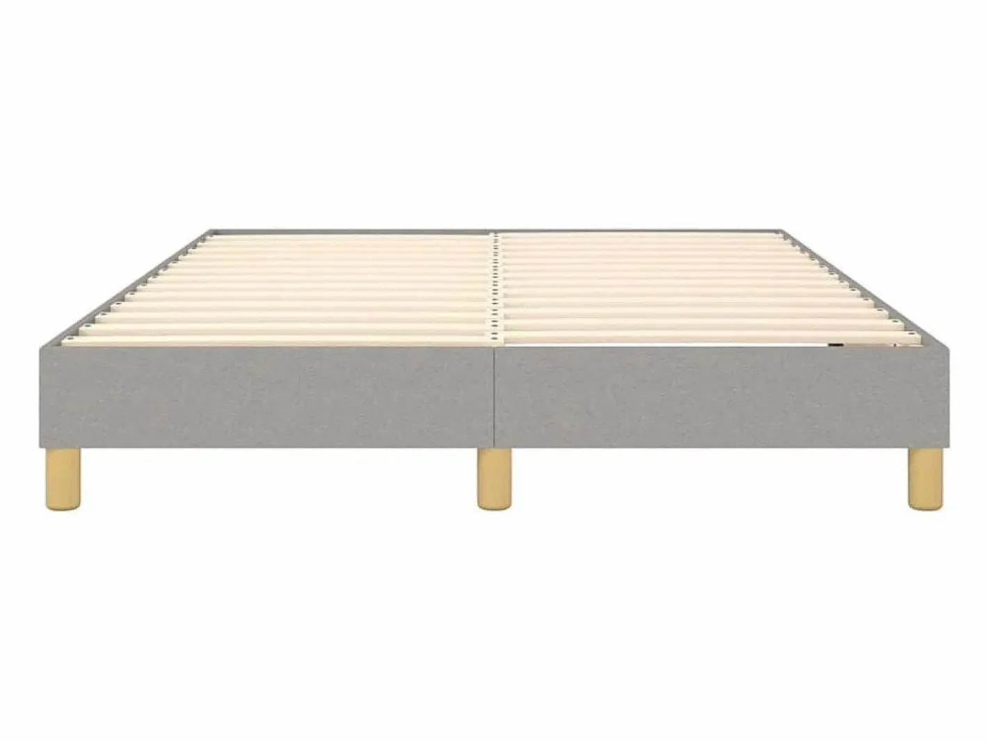 Clicnbuy Somier - 140X190Cm|Estructura de cama box spring tela gris claro 140x190 cm