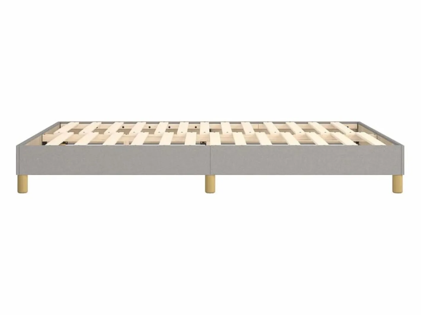 Clicnbuy Somier - 140X190Cm|Estructura de cama box spring tela gris claro 140x190 cm