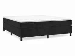 Clicnbuy Estructura de cama box spring terciopelo negro 200x200 cm Online