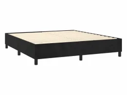 Clicnbuy Estructura de cama box spring terciopelo negro 200x200 cm Online