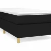 Clicnbuy Somier Tapizado|Somier - 90X190Cm|Estructura de cama box spring tela negro 90x190 cm
