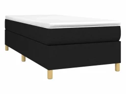 Clicnbuy Somier Tapizado|Somier - 90X190Cm|Estructura de cama box spring tela negro 90x190 cm