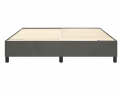 Clicnbuy Somier - 160X200Cm|Estructura de cama box spring terciopelo gris oscuro 160x200 cm