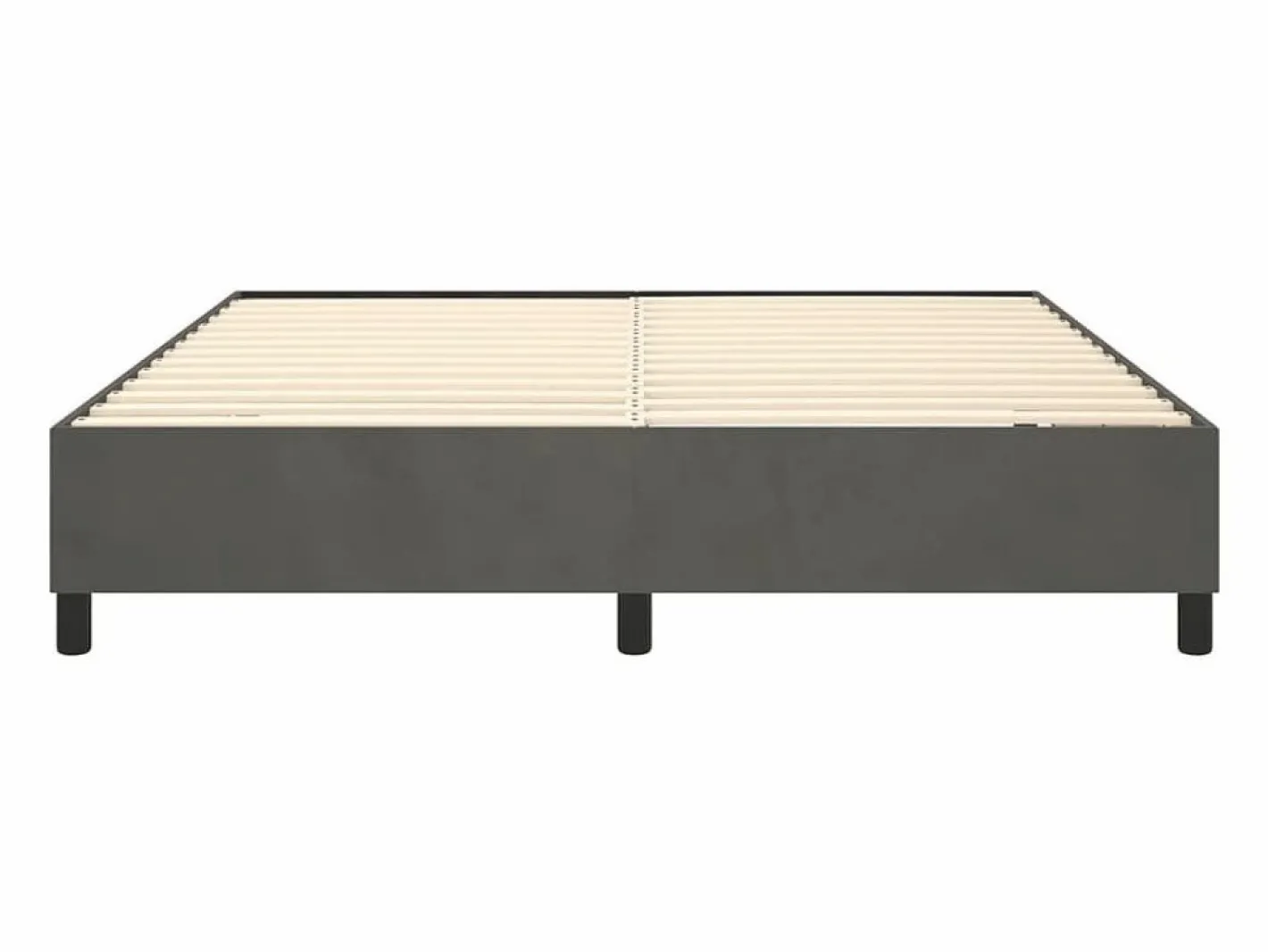 Clicnbuy Somier - 160X200Cm|Estructura de cama box spring terciopelo gris oscuro 160x200 cm