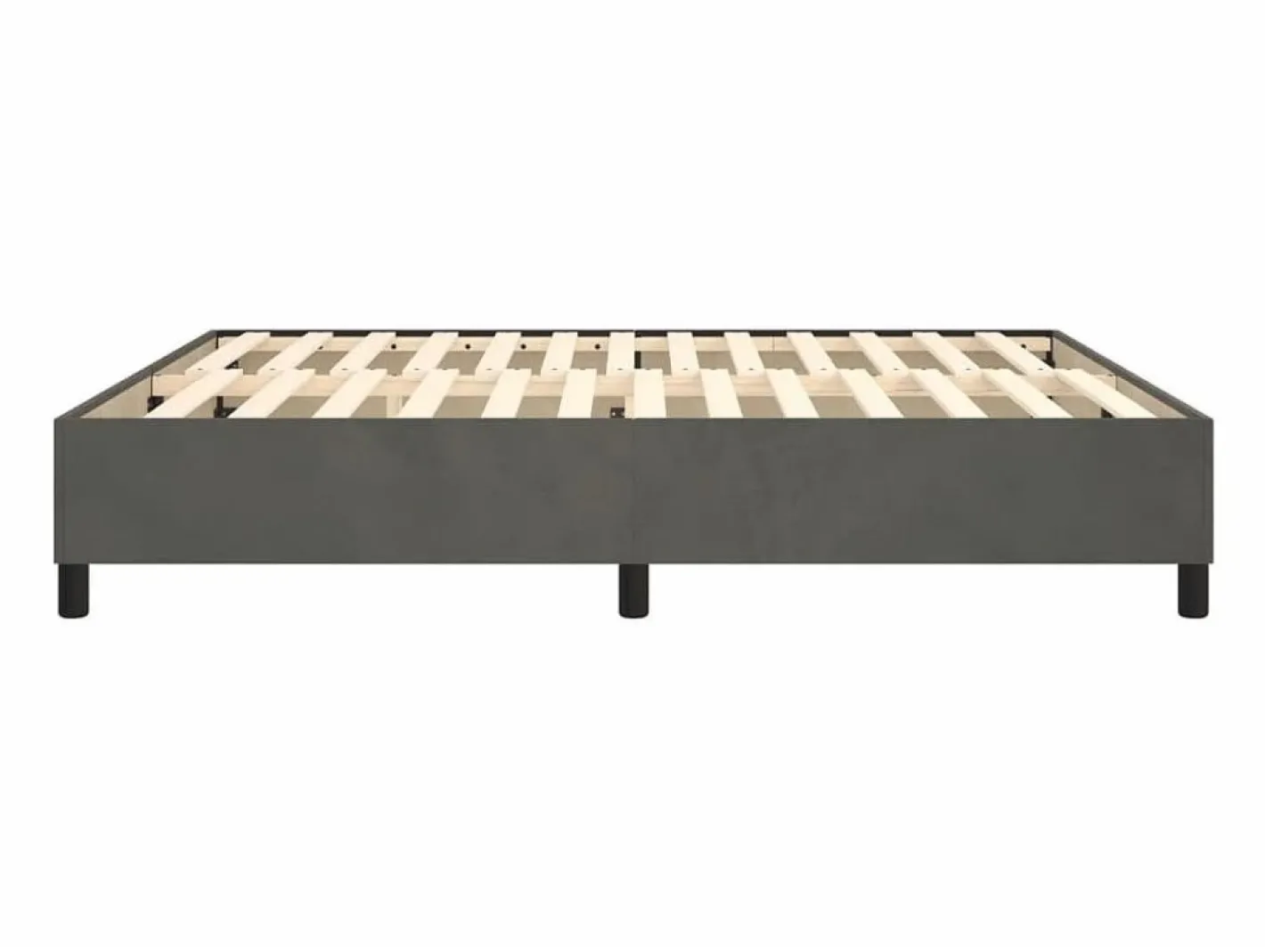 Clicnbuy Somier - 160X200Cm|Estructura de cama box spring terciopelo gris oscuro 160x200 cm