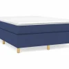 Estructura de cama box spring tela azul 140x200 cm^Clicnbuy Hot