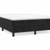 Clicnbuy Estructura de cama box spring terciopelo negro 140x190 cm Online