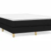 Clicnbuy Estructura de cama box spring tela negro 140x190 cm Best