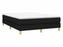 Clicnbuy Estructura de cama box spring tela negro 140x190 cm Best
