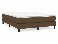Clicnbuy Estructura de cama box spring tela marrón 140x190 cm