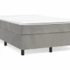 Estructura de cama box spring terciopelo gris claro 120x200 cm^Clicnbuy Online