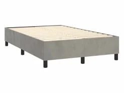 Estructura de cama box spring terciopelo gris claro 120x200 cm^Clicnbuy Online