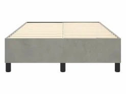 Estructura de cama box spring terciopelo gris claro 120x200 cm^Clicnbuy Online