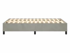 Estructura de cama box spring terciopelo gris claro 120x200 cm^Clicnbuy Online