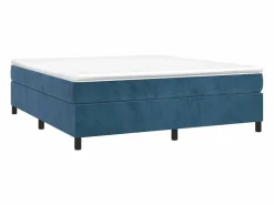 Clicnbuy Somier - 180X200Cm|Estructura de cama box spring terciopelo azul oscuro 180x200 cm