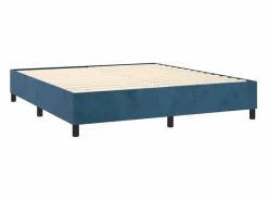Clicnbuy Somier - 180X200Cm|Estructura de cama box spring terciopelo azul oscuro 180x200 cm