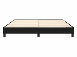 Estructura de cama box spring tela negro 180x200 cm^Clicnbuy