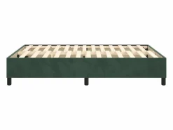 Clicnbuy Somier Tapizado|Somier - 140X190Cm|Estructura de cama box spring terciopelo verde oscuro 140x190cm