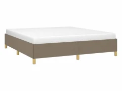 Clicnbuy Estructura de cama box spring tela gris taupe 160x200 cm Sale