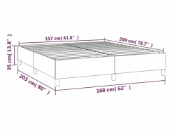 Clicnbuy Estructura de cama box spring tela gris taupe 160x200 cm Sale