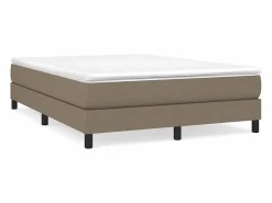 Clicnbuy Somier - 140X190Cm|Estructura de cama box spring tela gris taupe 140x190 cm