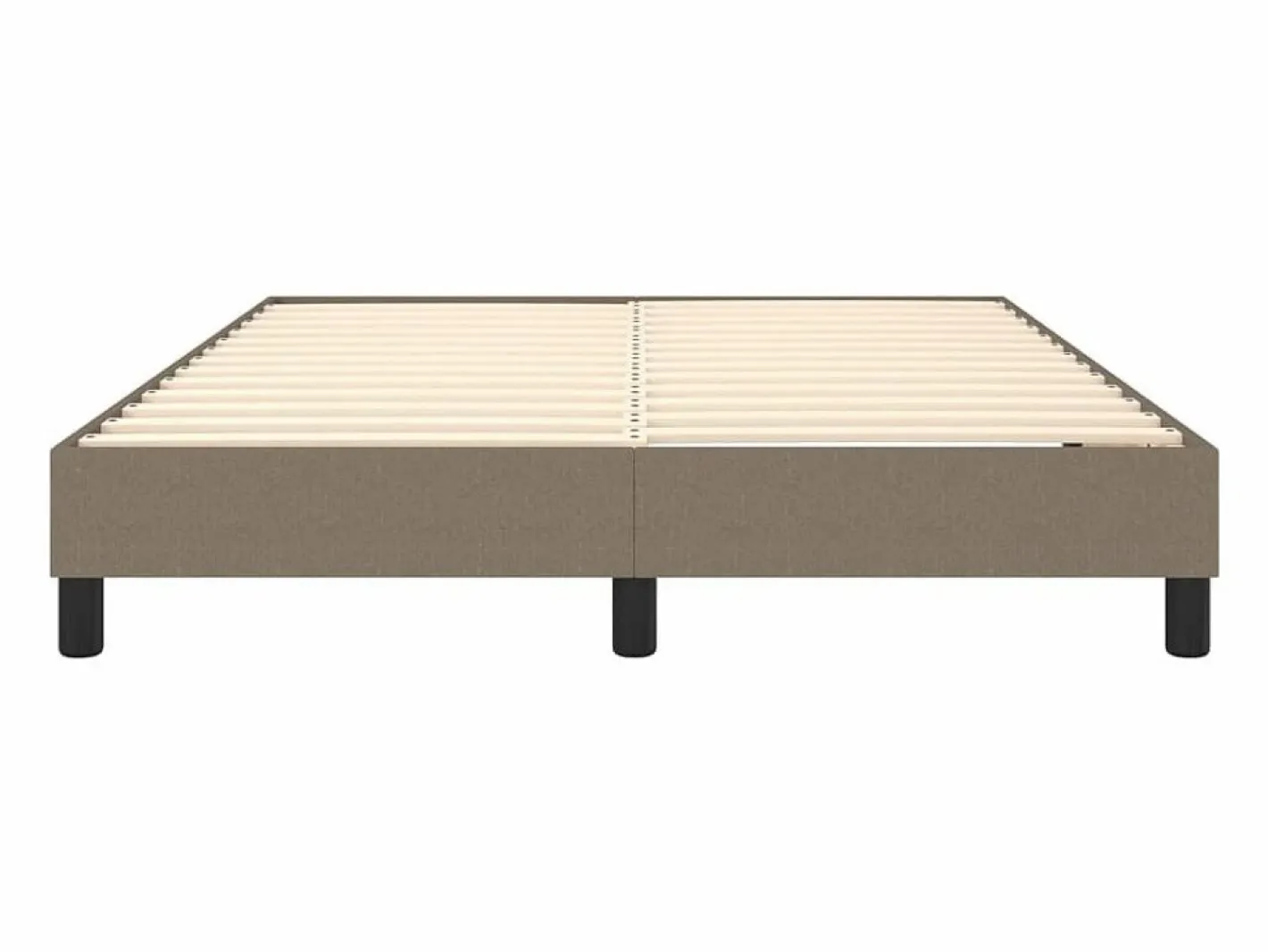 Clicnbuy Somier - 140X190Cm|Estructura de cama box spring tela gris taupe 140x190 cm