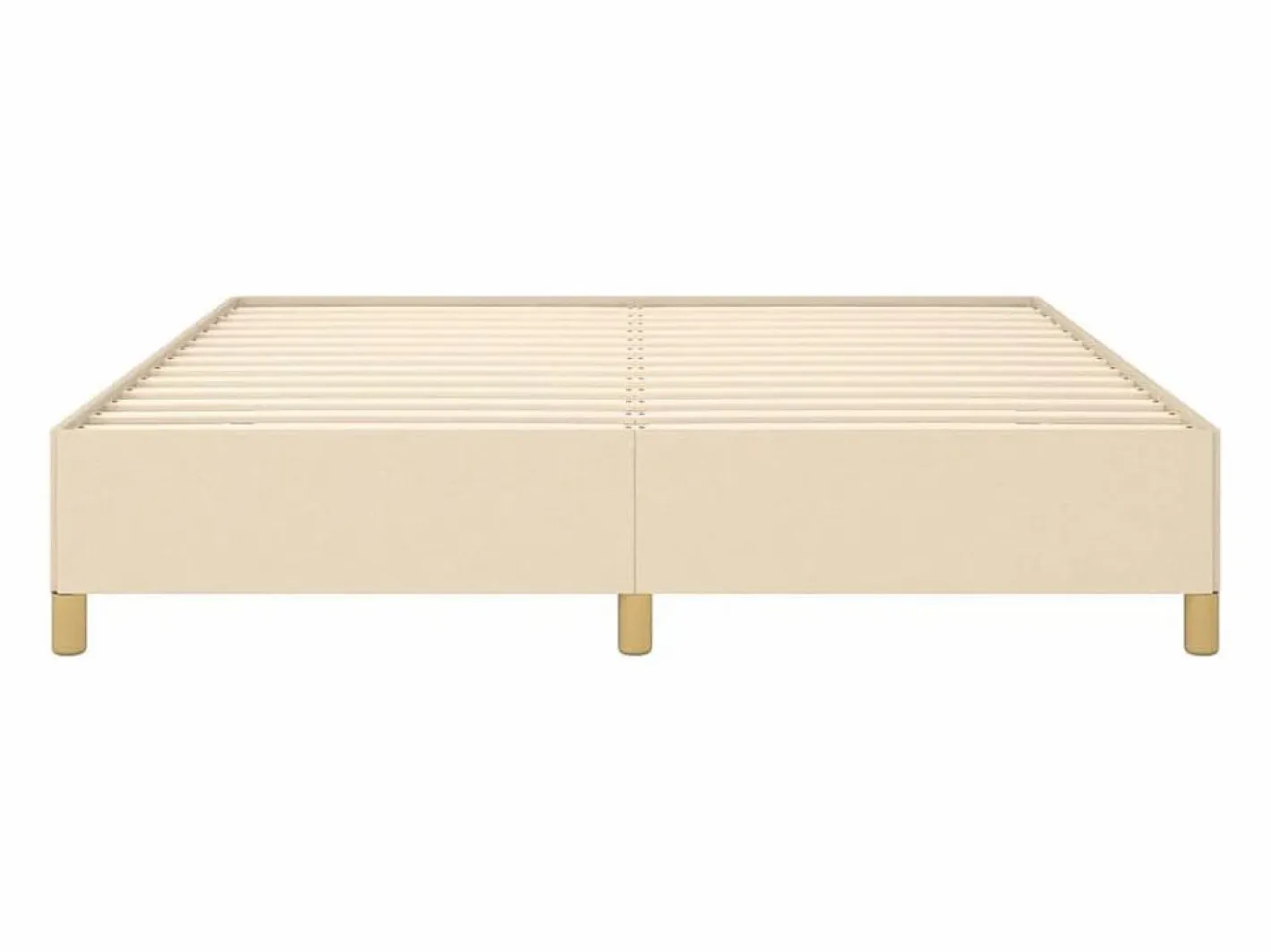 Estructura de cama box spring tela color crema 160x200 cm^Clicnbuy Clearance