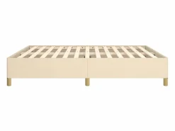 Estructura de cama box spring tela color crema 160x200 cm^Clicnbuy Clearance