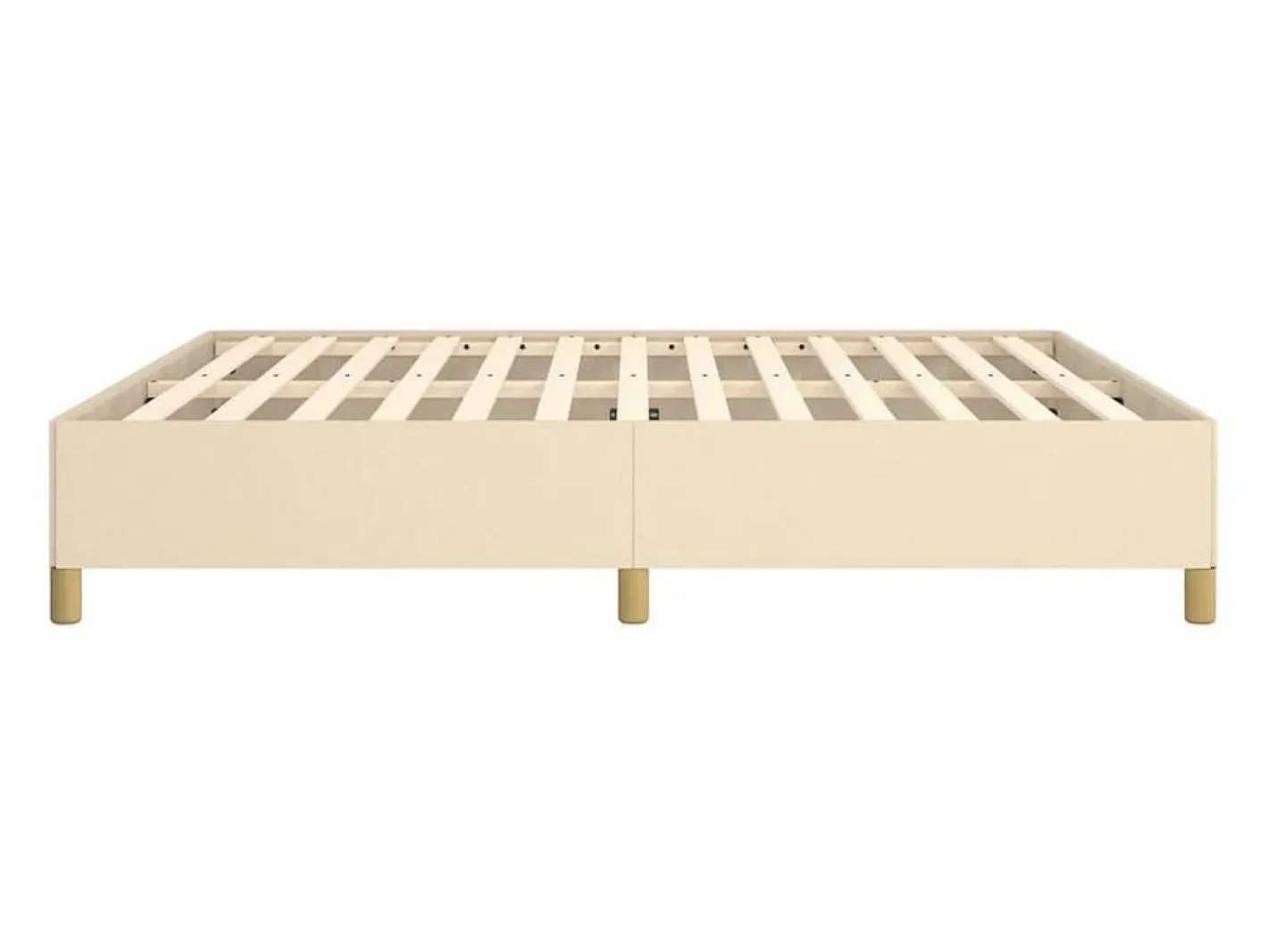 Estructura de cama box spring tela color crema 160x200 cm^Clicnbuy Clearance