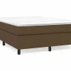 Clicnbuy Estructura de cama box spring tela marrón 140x190 cm Online