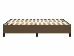 Clicnbuy Estructura de cama box spring tela marrón 140x190 cm Online