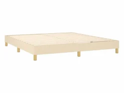 Estructura de cama box spring tela color crema 180x200 cm^Clicnbuy Best