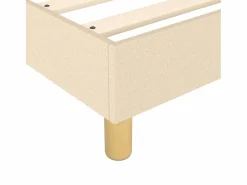 Estructura de cama box spring tela color crema 180x200 cm^Clicnbuy Best