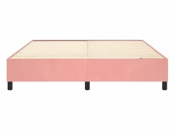 Clicnbuy Somier - 180X200Cm|Estructura de cama box spring terciopelo rosa 180x200 cm