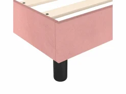 Clicnbuy Somier - 180X200Cm|Estructura de cama box spring terciopelo rosa 180x200 cm