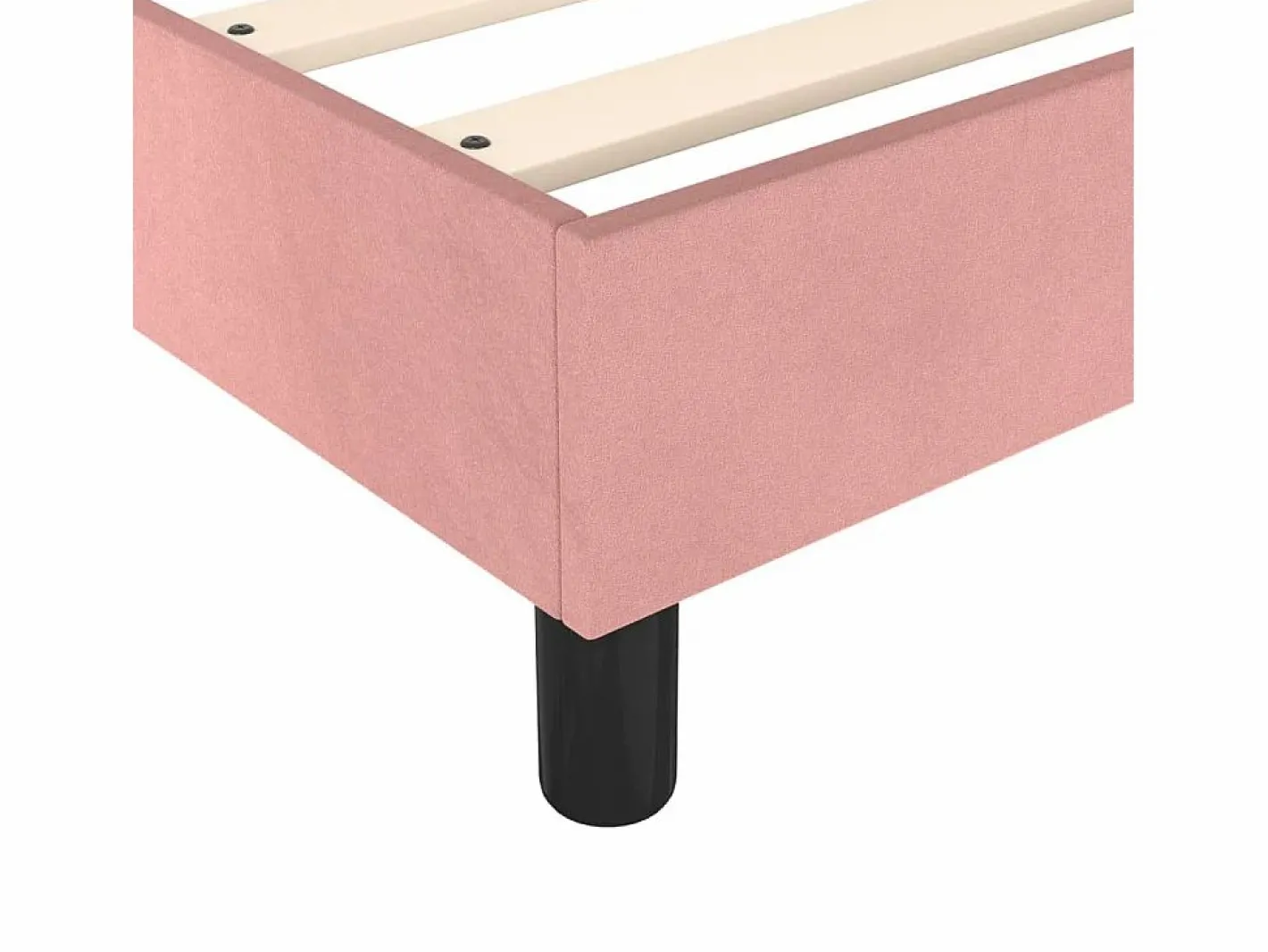 Clicnbuy Somier - 180X200Cm|Estructura de cama box spring terciopelo rosa 180x200 cm